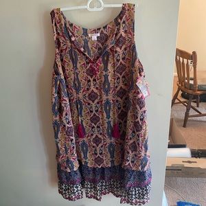 Flowy multicolored paisley dress